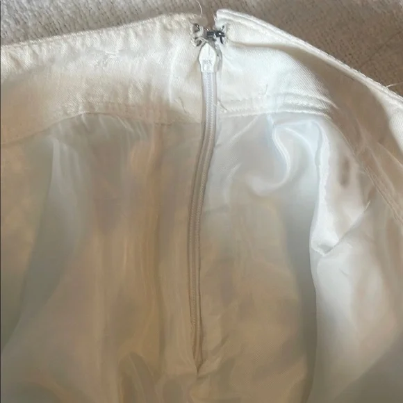 LOFT Ivory Button-Front Linen Trousers - Picture 6 of 6